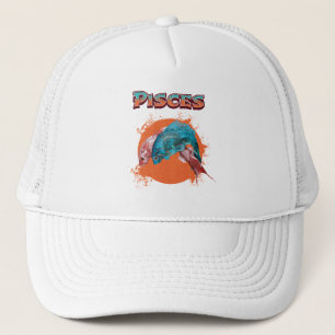 Pisces Fish Zodiac Horoscope Water Astrology Sign Trucker Hat