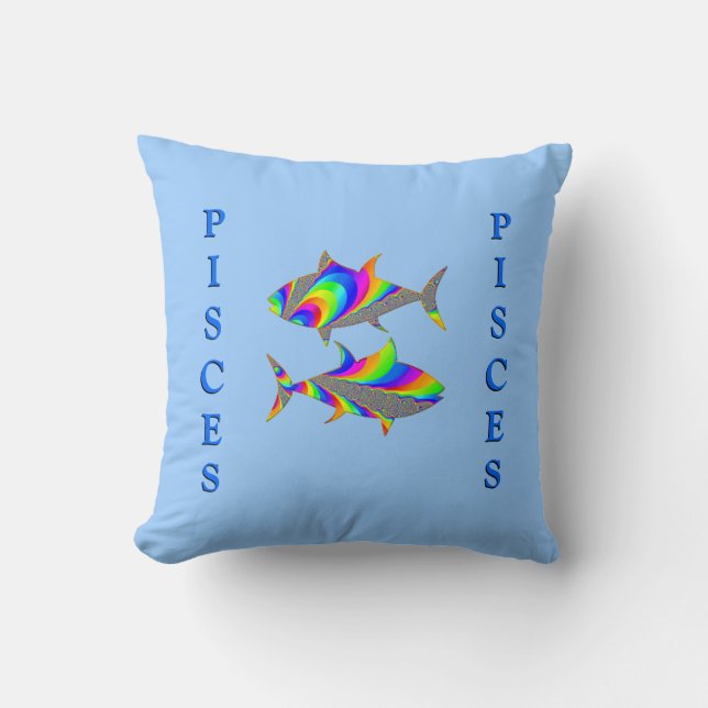 Pisces Fish Zodiac Mojo Pillow (Front)