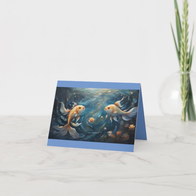 Pisces Happy Birthday Card (Front)