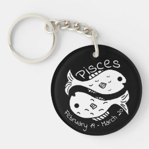 Pisces Horoscope Sign Key Ring