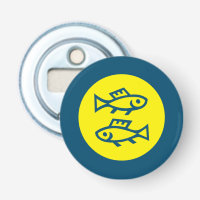 Pisces Horoscope Yellow Blue Modern Minimalist