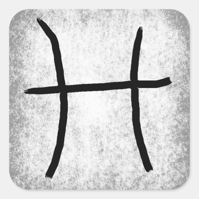 Pisces Horoscope Zodiac Astrological Sign Square Sticker (Front)