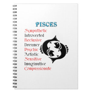 Pisces Horoscope Zodiac Sign Notebook