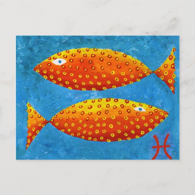 Pisces Horoscope Zodiac Star Sign Postcard (Front)