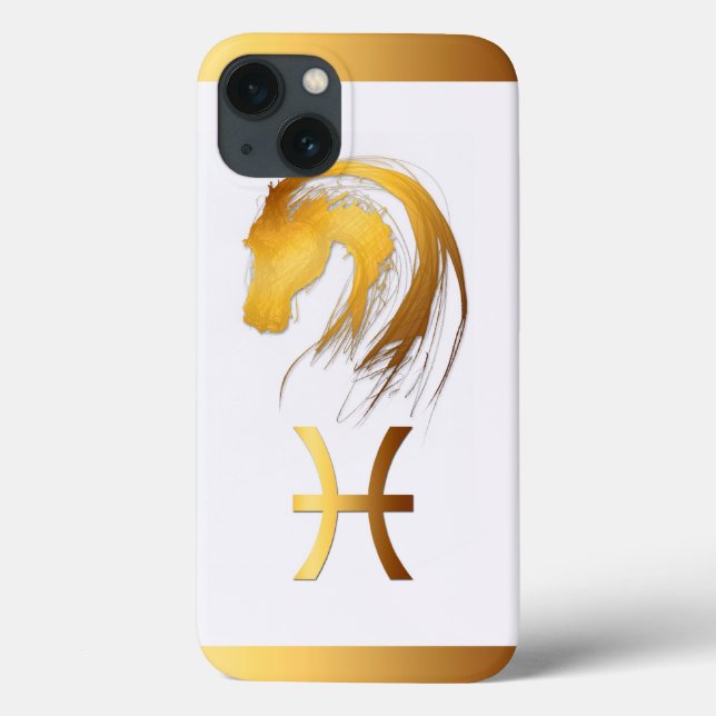 Pisces Horse Chinese and Western Astrology Case-Mate iPhone Case (Back)