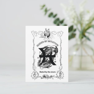 Pisces Intuition Celestial Design Postcard