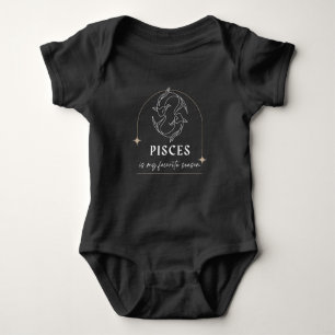 Pisces is my favourite season  baby bodysuit