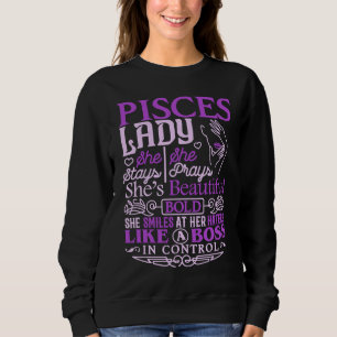 Pisces Lady  Astrology Zodiac Sign Pisces Woman Gi Sweatshirt