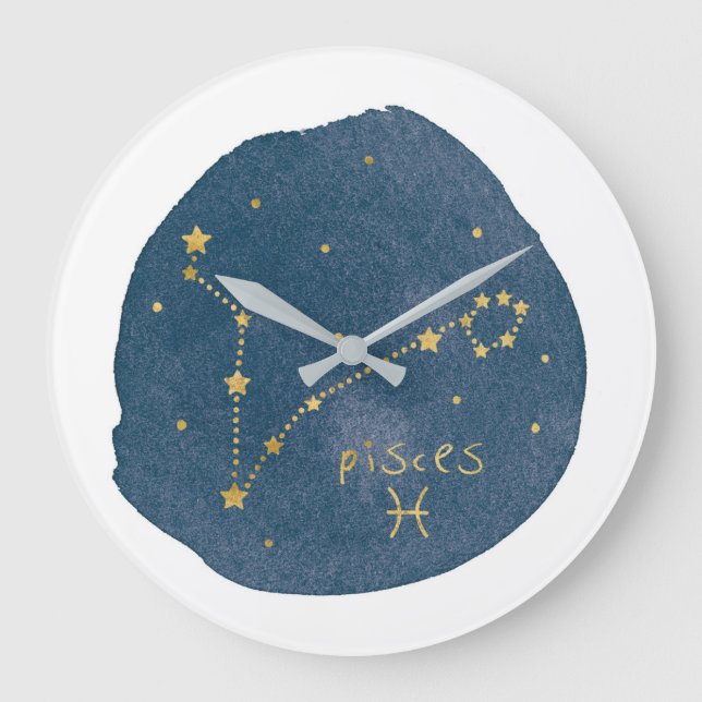 Pisces Large Clock (Front)
