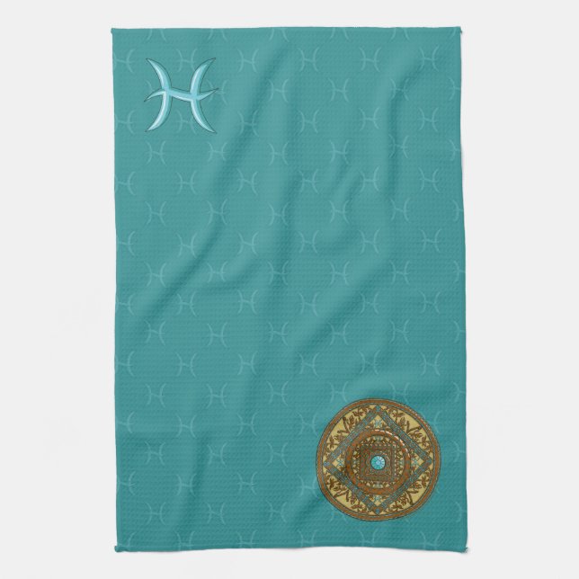Pisces Mandala Hand Towel (Vertical)