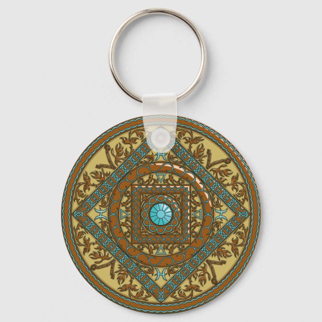 Pisces Mandala Keychain (Front)