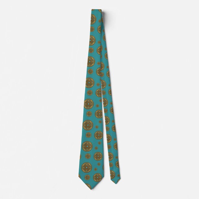 Pisces Mandala Men's Neck Tie (Front)