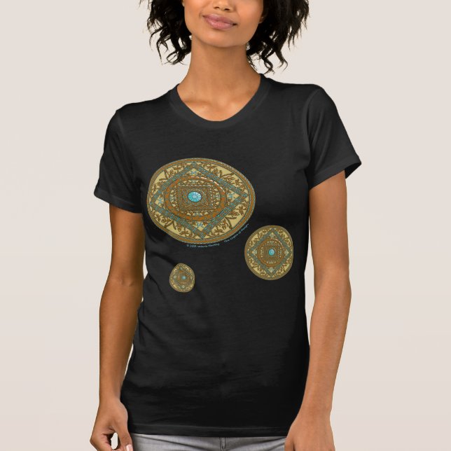 Pisces Mandala Women's Dark Shirt (Front)