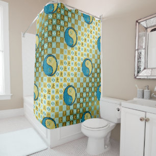 Pisces & Metal Dragon Shower Curtain