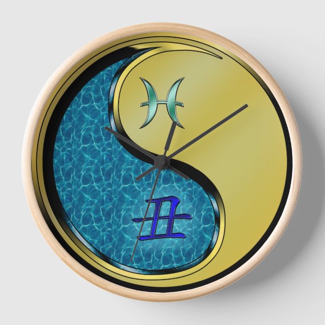 Pisces & Metal Ox Clock (Front)