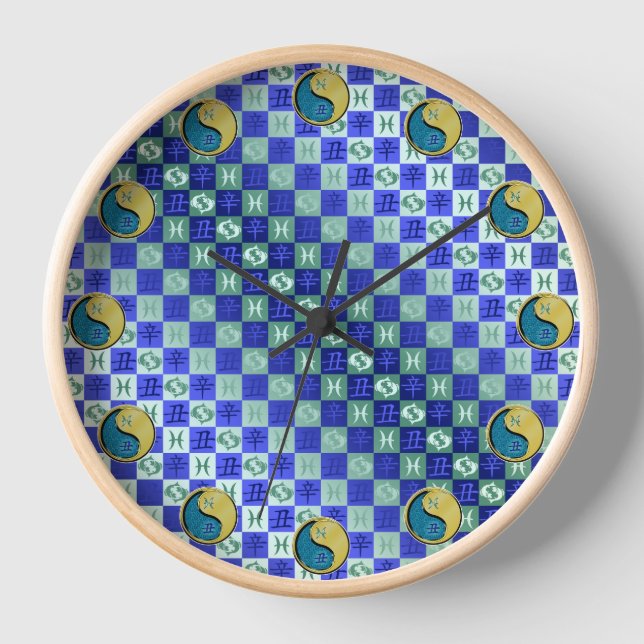 Pisces & Metal Ox Clock (Front)