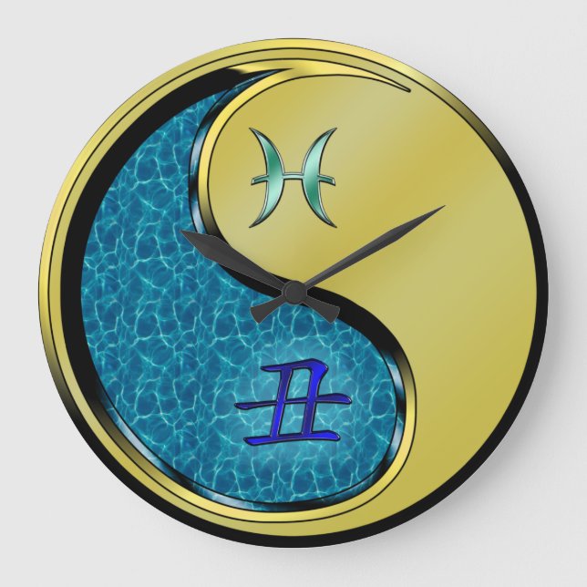 Pisces & Metal Ox Large Clock (Front)