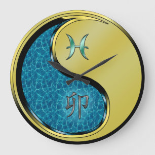 Pisces & Metal Rabbit Large Clock