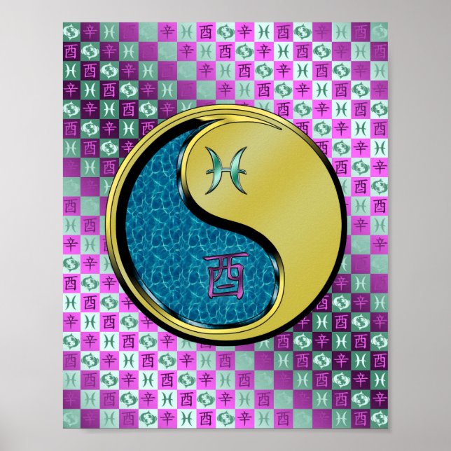 Pisces & Metal Rooster Poster (Front)
