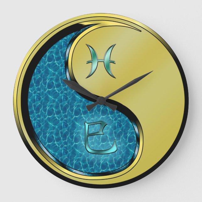 Pisces & Metal Snake Large Clock (Front)