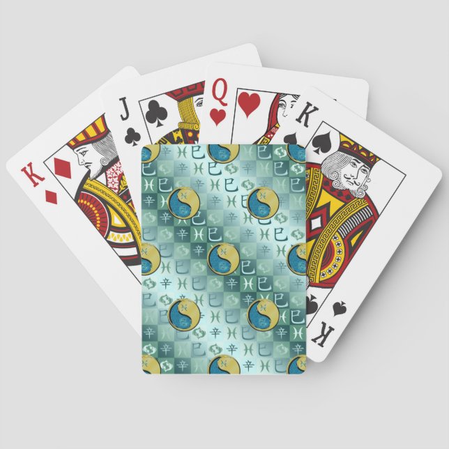 Pisces & Metal Snake Playing Cards (Back)