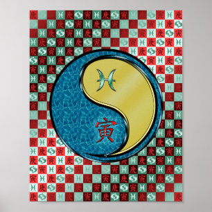 Pisces & Metal Tiger Poster