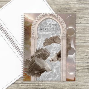 Pisces Muse Ethereal Zodiac Sketchbook Notebook