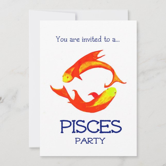 'Pisces' Party Invitation (Front)
