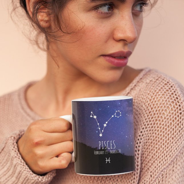 Pisces | Personalised Zodiac Constellation Coffee Mug (Creator Uploaded)
