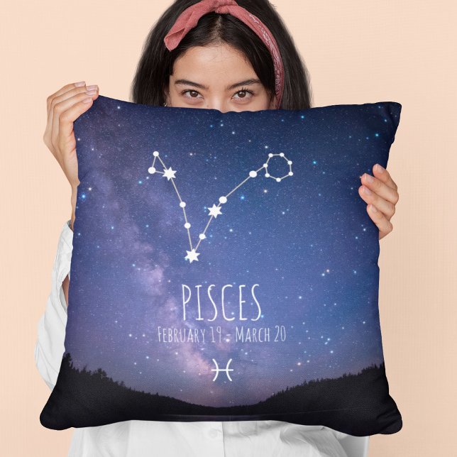 Pisces | Personalised Zodiac Constellation Cushion (Creator Uploaded)