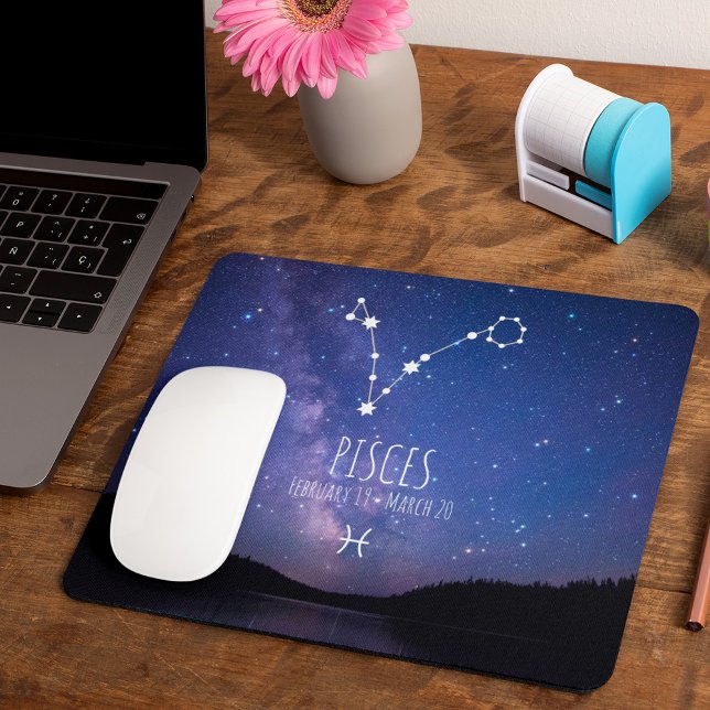 Pisces | Personalised Zodiac Constellation Mouse Pad (Creator Uploaded)