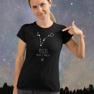 Pisces   Personalised Zodiac Constellation T-Shirt