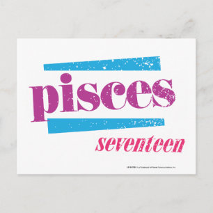 Pisces Purple Postcard