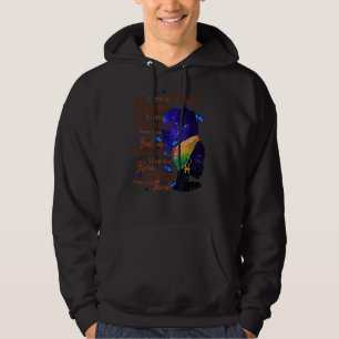 Pisces Queen I Am Stronger Birthday  For Black Wom Hoodie