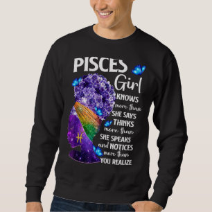 Pisces Queen Sweet As Candy Birthday For Black Wo Sweatshirt