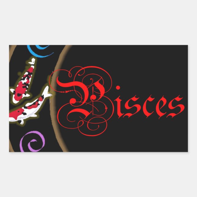 Pisces Rectangular Sticker (Front)