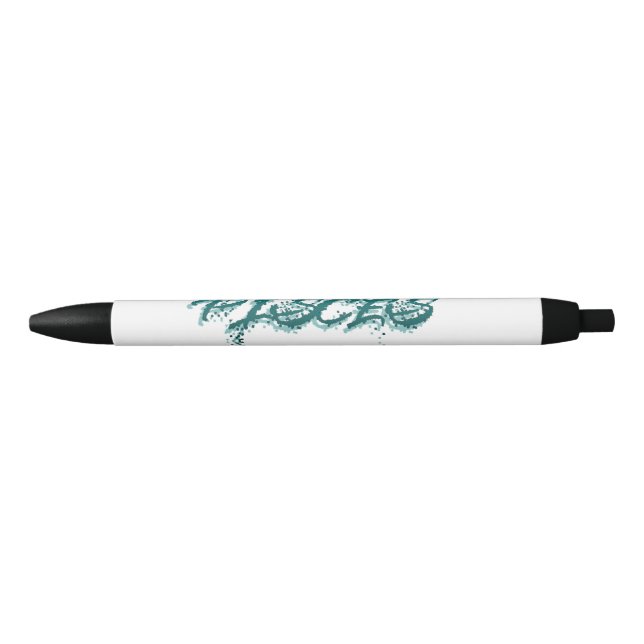 Pisces Reflection Black Ink Pen (Front)