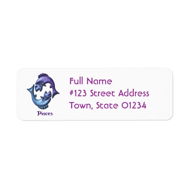 Pisces Return Address Label (Front)