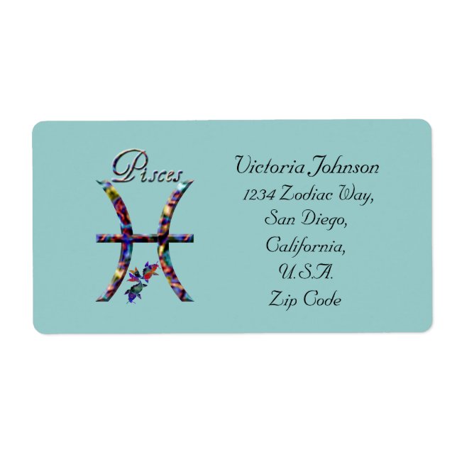 Pisces sign/Colourful with fish (Front)
