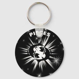 Pisces sign key ring