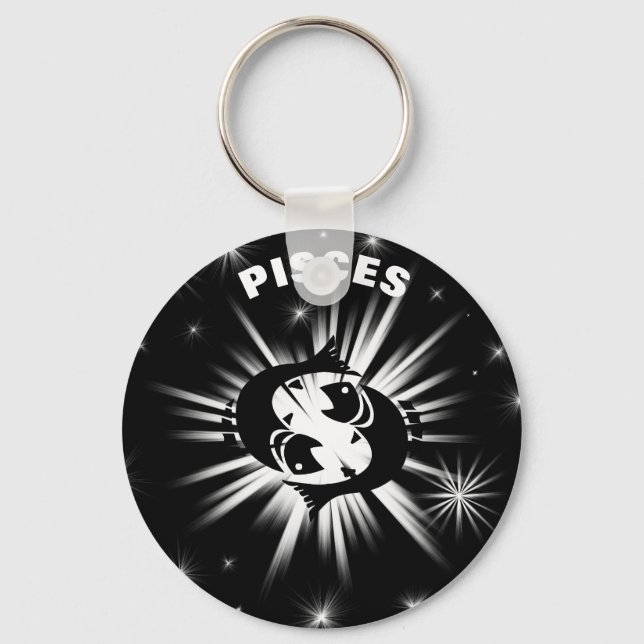 Pisces sign key ring (Front)