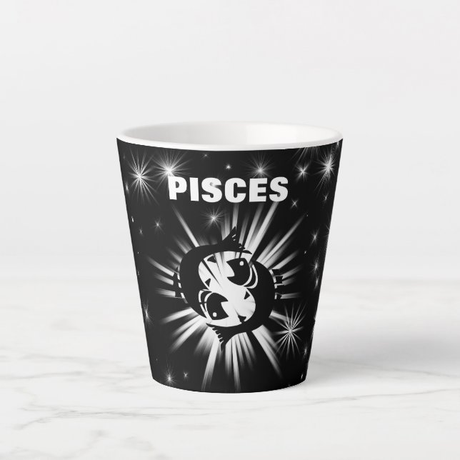 Pisces sign latte mug (Front)