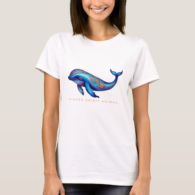 Pisces Spirit Animal Whale Alebrije Female T-Shirt (Front)