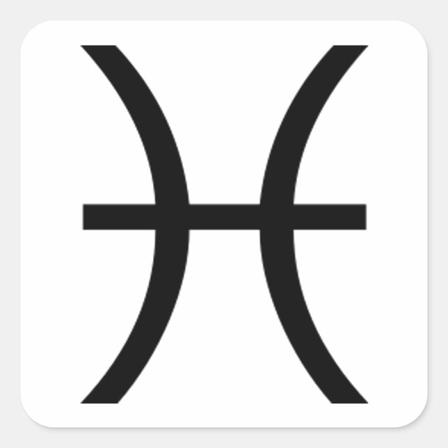 Pisces Square Sticker (Front)