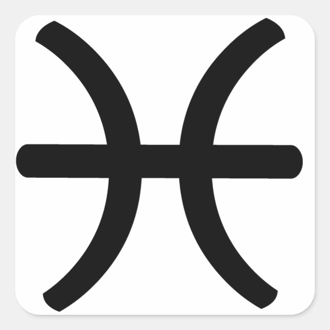 Pisces Square Sticker (Front)