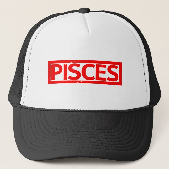 Pisces Stamp Trucker Hat (Front)