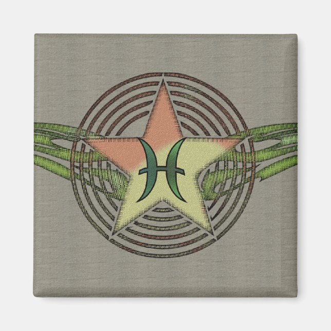 Pisces Star Magnet (Front)