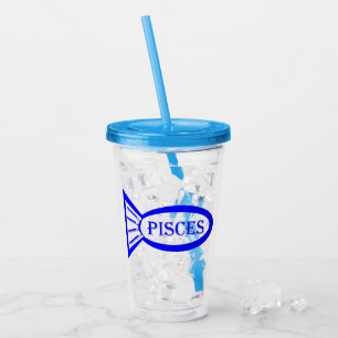 Pisces Star Sign Fish Acrylic Tumbler