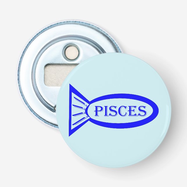 Pisces Star Sign Fish Bottle Opener (Front)