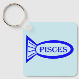 Pisces Star Sign Fish Custom Keychain